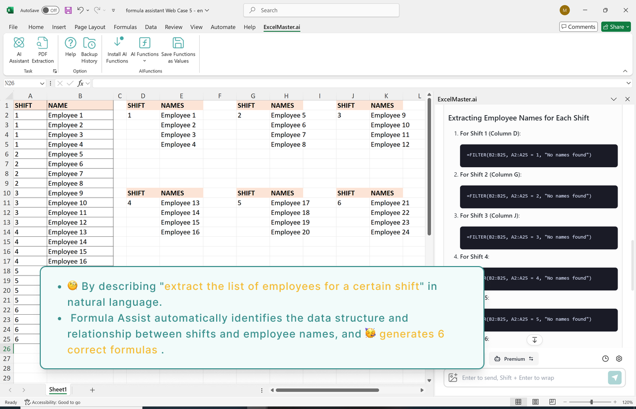 formula features